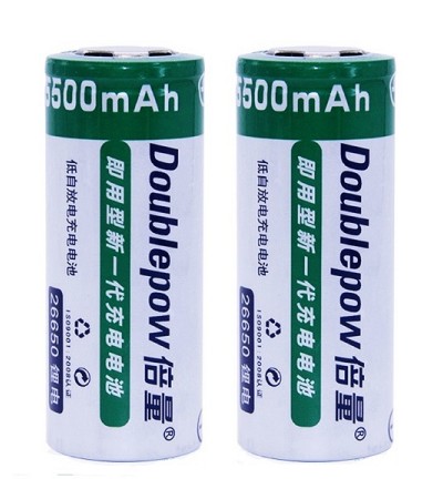 Doublepow 26650 5500mAh可充电平头电池 Doublepow 26650 5500mAh可充电平头电池